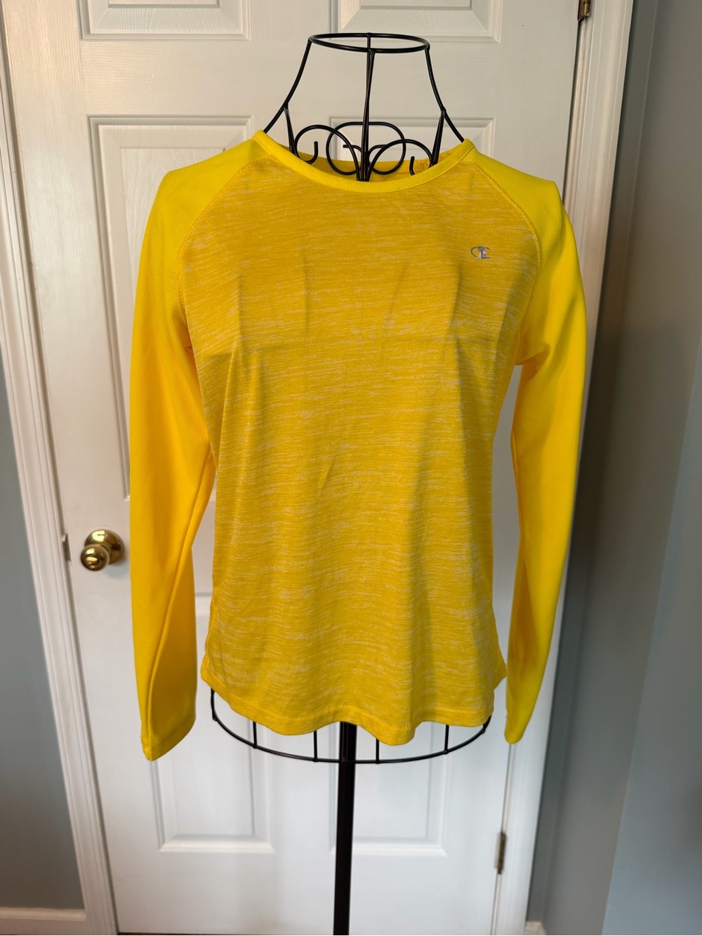Champion Yellow Girls' Long-Sleeve Athletic Tee